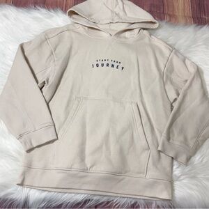 Cat & Jack Beige Pullover Hoodie Sweatshirt - Boys Size Small (6/7)